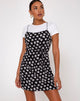 Image de Kinley Slip Dress in 90s Daisy Black and White