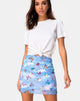 Image de la mini-jupe Kinnie en maille bleue Butterfly