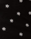 Noir Daisy Embro Blanc