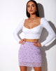 Image de la mini-jupe Kinnie en Love Bloom Flock Lilas