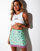 Image de la mini-jupe Kirim en maille Bloom Lime