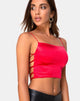 Image de Ozka Crop Top in Satin Red