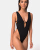 Image de Kristie Swimsuit in Black Mini Rib