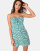 Image of Kumala Slip Dress in Floral Field Green