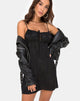 Image de Kumala Slip Dress in Satin Rose Black
