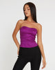 image de Kyanata Corset sans bretelles en satin violet