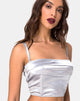 Image de Kynette Crop en Satin Ice Silver