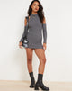 Image de Kyoka Mini robe à manches longues en Bubble Charcoal