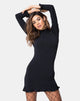 Image de la robe Lafitte en Polycrepe Noir