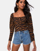 Image de Lakuma Top en Animal Drip Brown