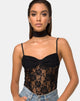 Image de Lanti Bodice in Black Rose Lace