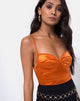 Image de Lantas Bodice en satin Salt Caramel