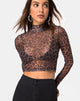 Image de Lara Crop Top in Leopard Mesh