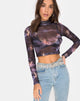 Image de Lara Crop Top in Dark Angel Mesh