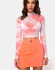 Image de Lara Net Crop Top in Pink Tye Dye
