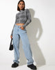 Image de Laria Top in Optic Monochrome Square Black and White