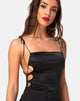 Image de Lati Corsage lacé en satin noir