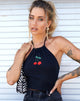 Image de Lean Crop Top in Black Cherry Embro
