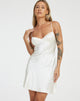 Image de Mini robe Lebby en satin ivoire
