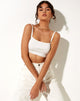 Image de Lemia Bralette Top in Rib Star White