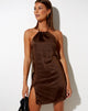 Image de Lemier Mini Robe en Satin Rich Brown