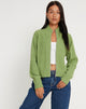 Image de Lemila Veste zippée en tricot vert mousse