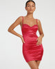 Image de Lesty Mini Robe en rouge avec dentelle rouge