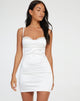 Image de Lesty Mini Robe en blanc avec dentelle blanche