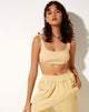 Image de Letha Crop Top in Rib Custard
