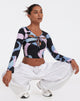 image de Licora Crop Top in Abstract Purple