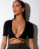 Image de Liena Crop Top in Rib Black