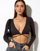 Image de Lieneva Crop Top in Rib Blackened Pearl