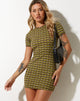 Image de Mini robe Lilith en Chevron Greena
