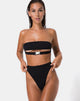 Image de Lin Lin Bikini Top in Black with Silver Derlin