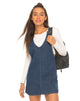 Image of Litton Pinafore Dress in Denim Indigo