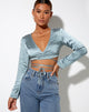Image de Liva Top en Satin Light Blue