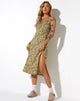 image de Lona Midi Dress in Spring Ditsy Yellow