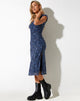image de Lona Midi Dress in Flower Garden Blue