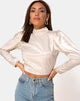 Image de Lona Longsleeve Top in Satin Cream