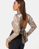 Image de Lona Longsleeve Top in Satin Taupe