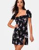 Image de Lonma Mini Dress in White Rose Black