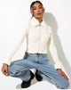 Image de Loria Cardigan en fourrure ivoire