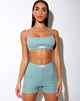 Image de Lou Hot Pant en Seafoam Angel Embro en White