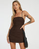 Mini robe Lovana, chocolat amer