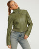 Image de la veste Loviana en PU vert