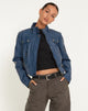 Image de la veste Loviana en PU Navy