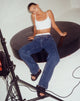 Image de Keenan Crop Top en Lycra Blanc