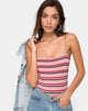 Image de Lucia Bodice in 70s Stripe Pink Horizontal