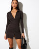 Image de la mini robe Luiza en côtes Perle noircie