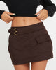 Image de Luther Mini Cargo Skirt in Dark Brown